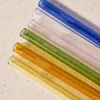 Sucker Reusable Glass Multi Colour Cocktail Straws