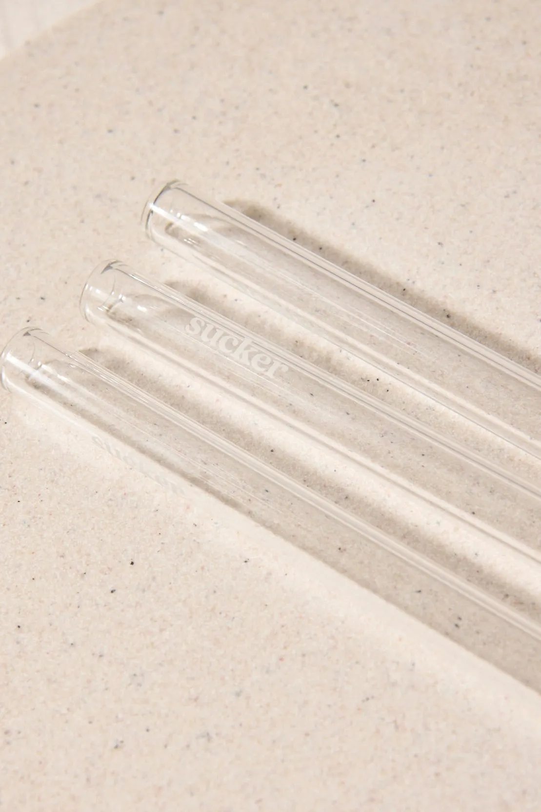 Sucker Reusable Glass Transparent Smoothie Straws