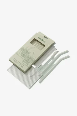 Sucker Reusable Glass Transparent Drinking Straws