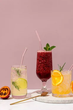 Sucker Reusable Glass Transparent Drinking Straws