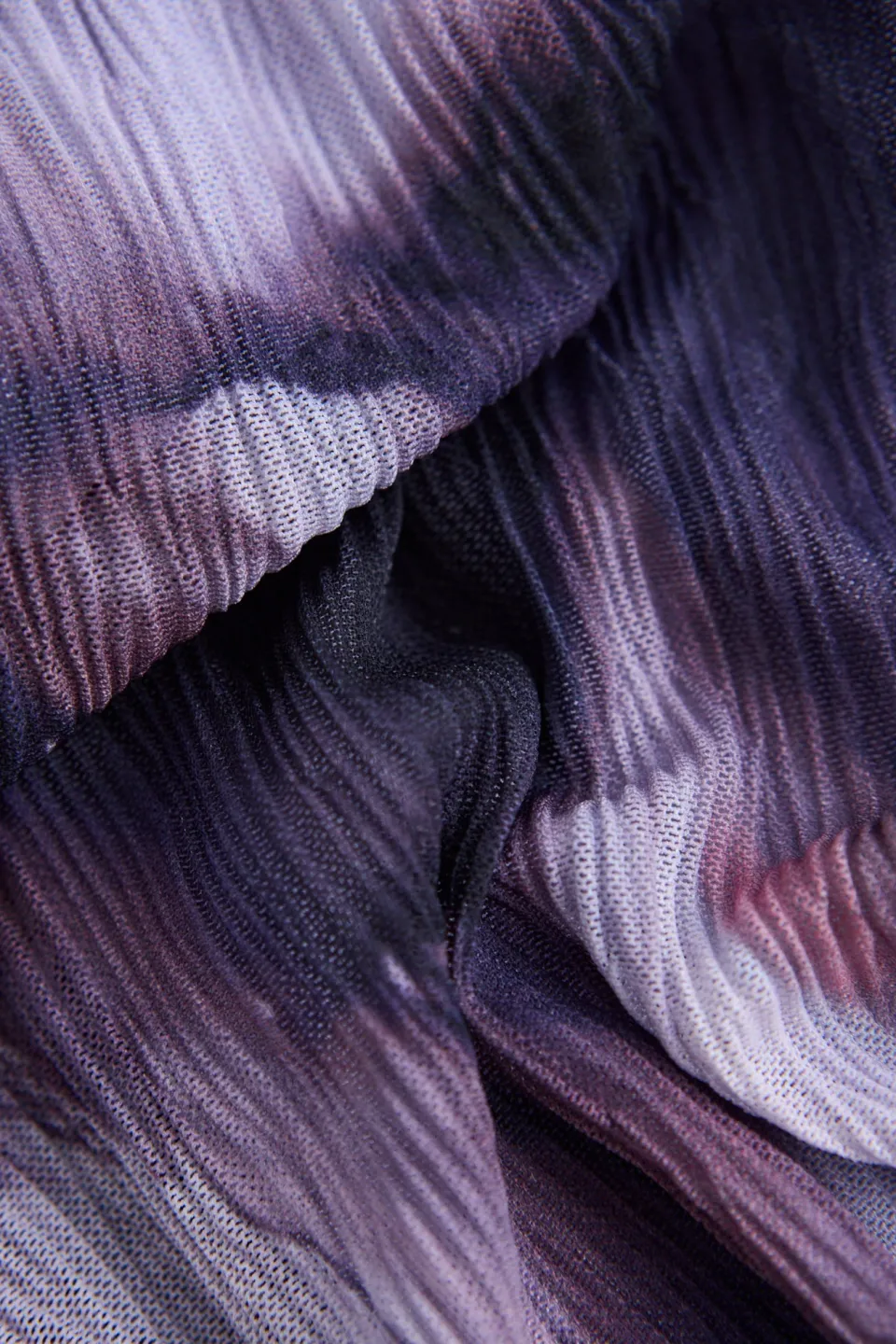 Stories be Told Revel Lilac Crinkle Mesh LS Maxi Dress
