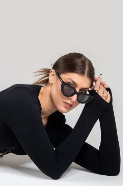 Bored George Rhia Black Cat Eye Sunglasses