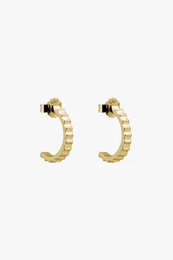 Murkani Ribbed 18k Gold Hoop EOL Earrings