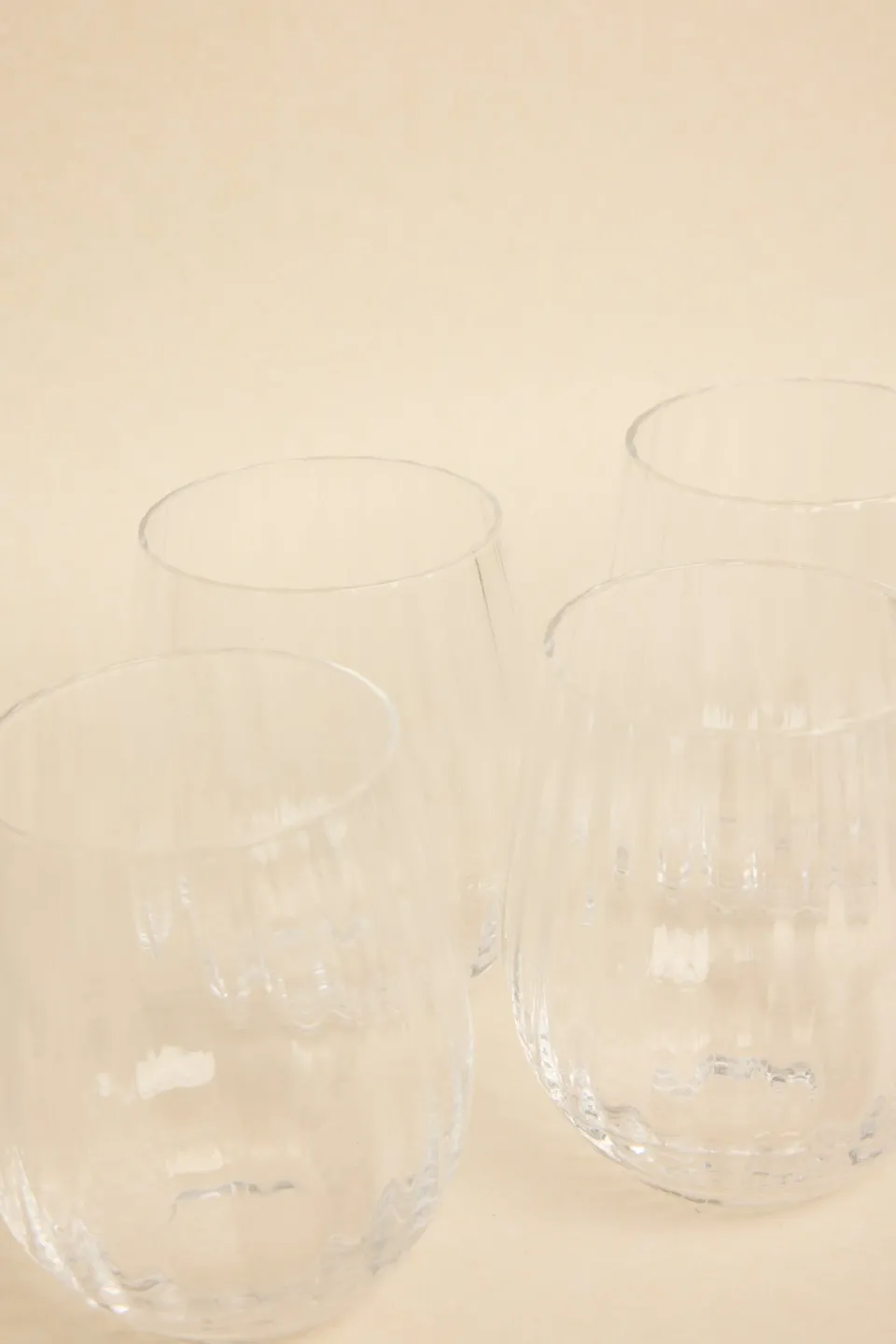 Willow u0026 Mae Ripple Clear Stemless Wine Glass