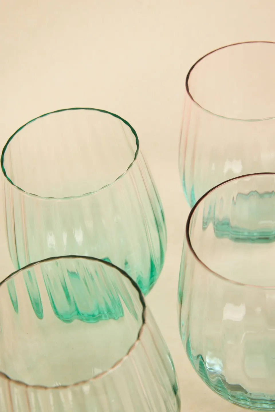 Willow u0026 Mae Ripple Pink Green Stemless Wine Glass