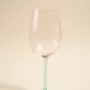 Willow u0026 Mae Ripple Pink Green Tall Wine Glass