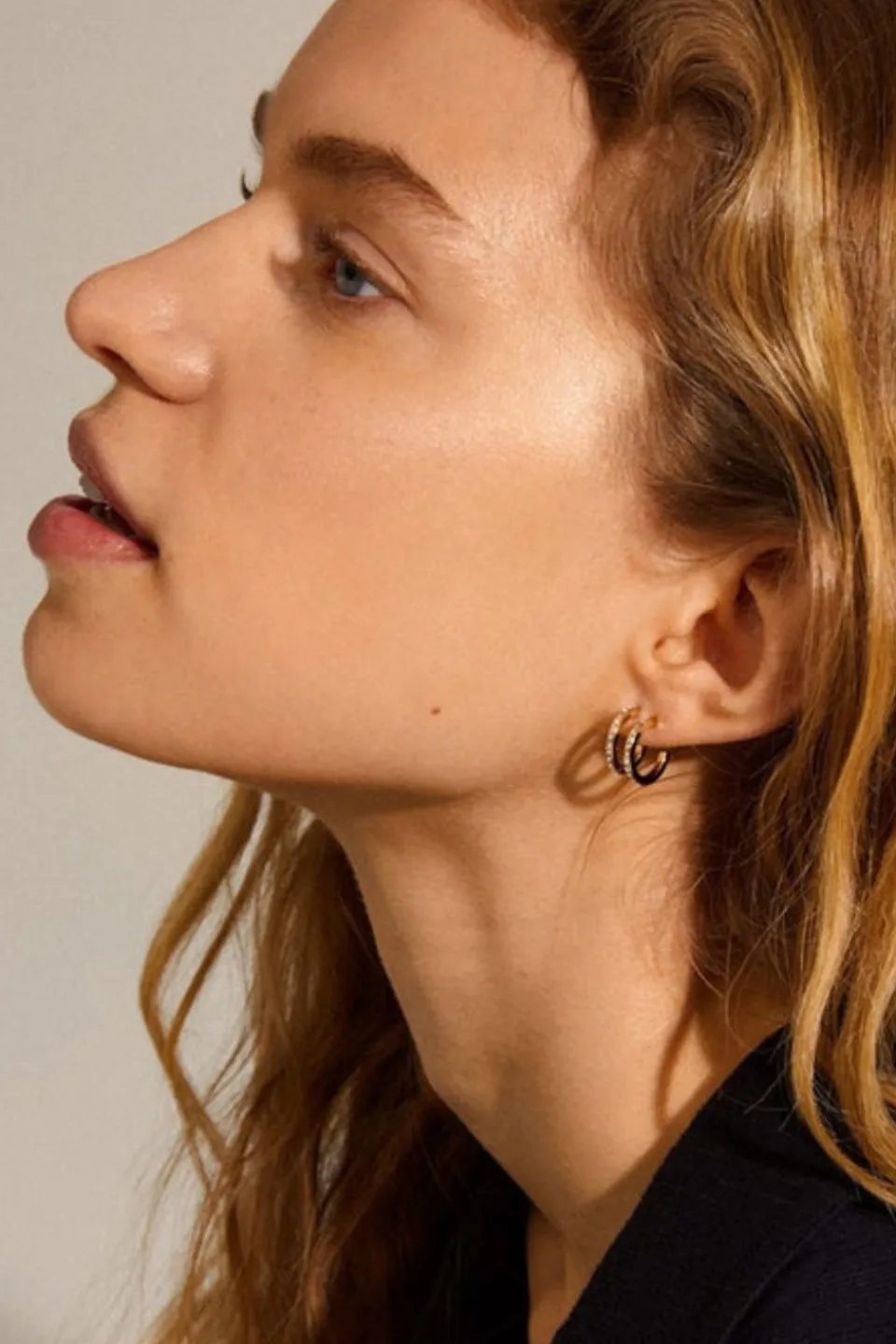 Pilgrim Roberta Pi Gold Plated Crystal 12mm Earrings