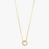 Pilgrim Rogue Crystal Halo Recycled EOL Gold Plated Necklace