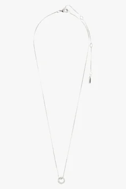 Pilgrim Rogue Crystal Halo Recycled EOL Silver Plated Necklace