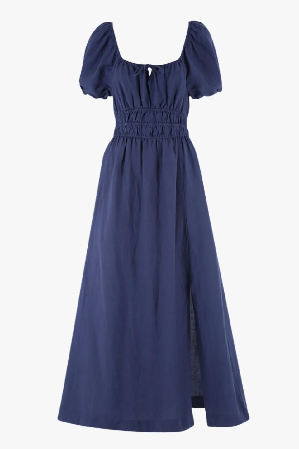 Stories be Told Roma Mid Blue SS Poet Midi Dress