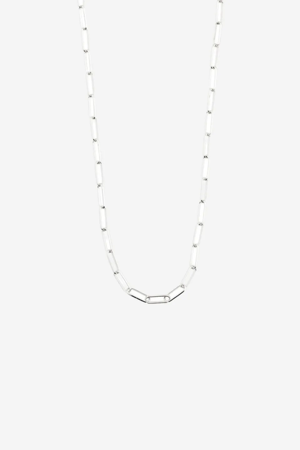 Pilgrim Ronja Rectangular Chain Link Silver Necklace