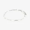 Pilgrim Ronja Rectangular Chain Link Silver Bracelet