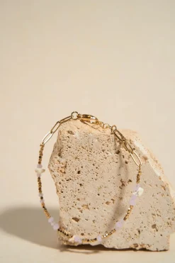 Humble + Heart Rose Bead Gold Bracelet