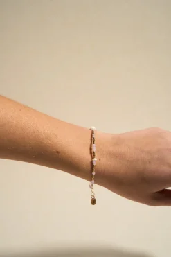 Humble + Heart Rose Bead Gold Bracelet