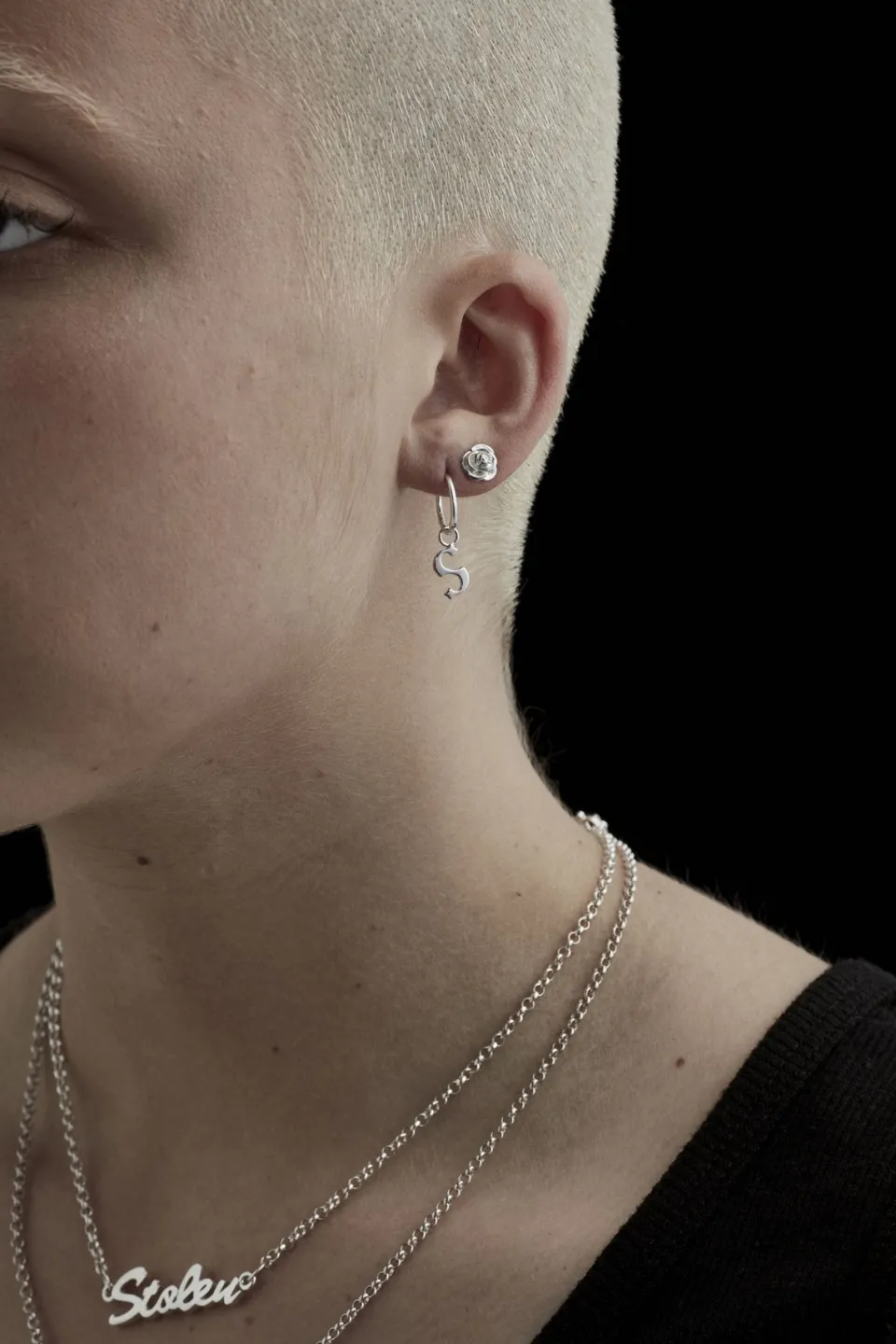 Stolen Girlfriends Club Rose Bud Stud Earrings EOL