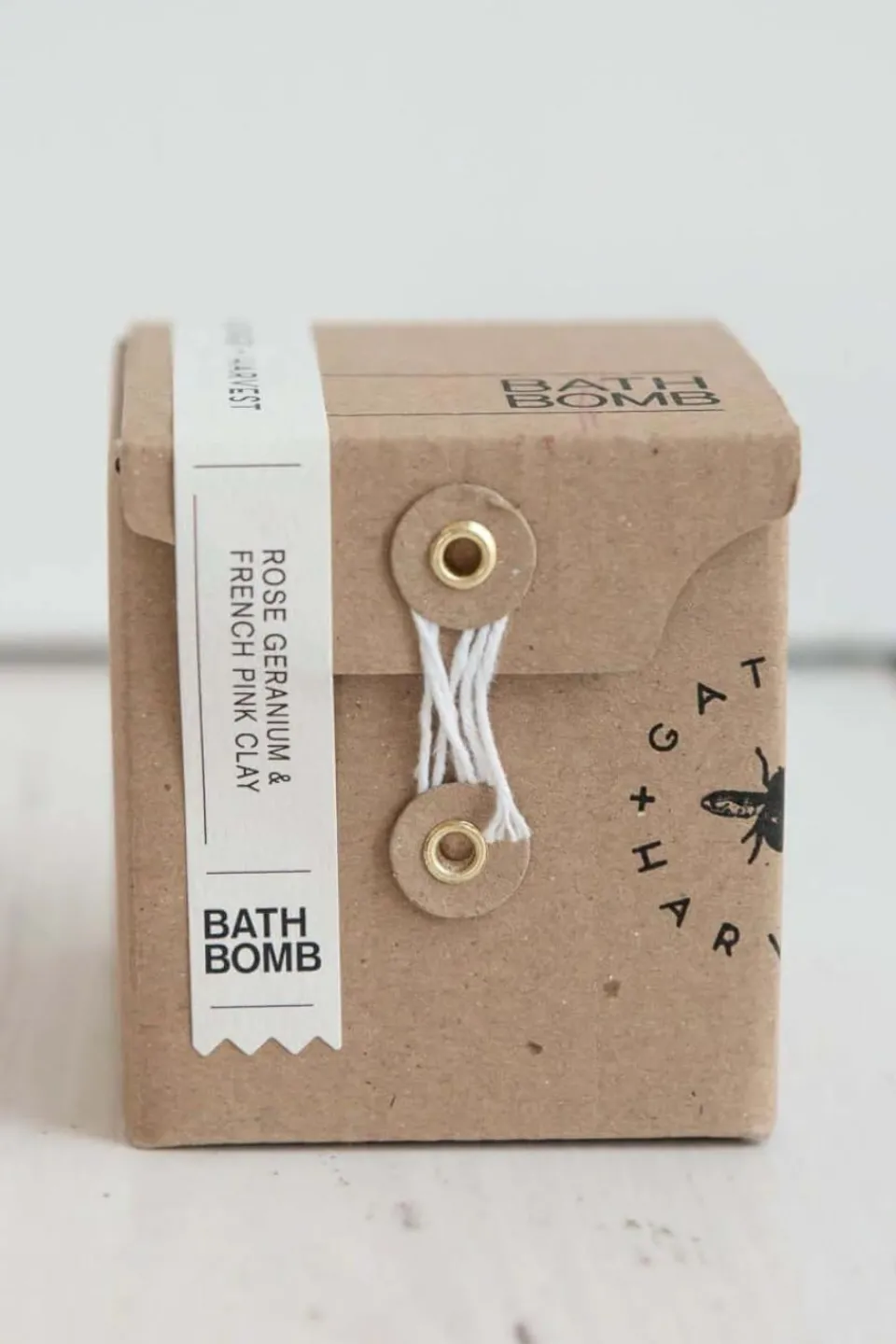 Gather + Harvest Rose Geranium + Pink Clay Natural Vegan Bath Bomb