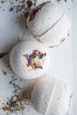 Gather + Harvest Rose Geranium + Pink Clay Natural Vegan Bath Bomb