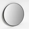 NED Collections Round Black Frame Medium Mirror