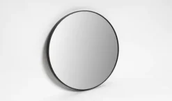 NED Collections Round Black Frame Medium Mirror