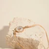 Humble + Heart Round Pearl EOL Diamante Tan String Bracelet