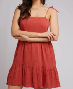 All About Eve Rowie Rust Mini Dress