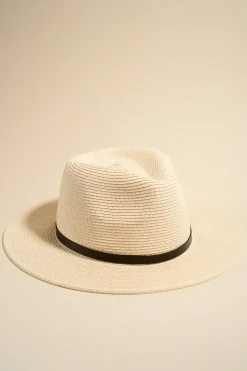 Among the Brave Rylee Ivory Short Brim Woven Hat