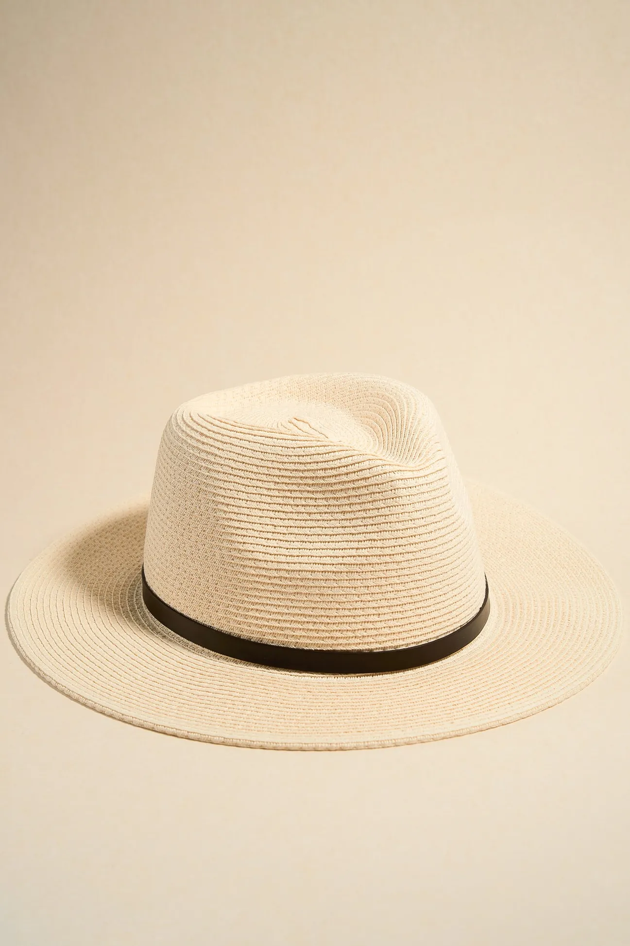 Among the Brave Rylee Ivory Short Brim Woven Hat