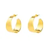 Brie Leon Sabana Gold Wide Stud Hoop EOL Earrings