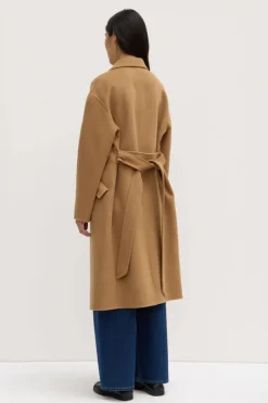 Assembly Label Sadie Camel Single Breasted Wool Coat