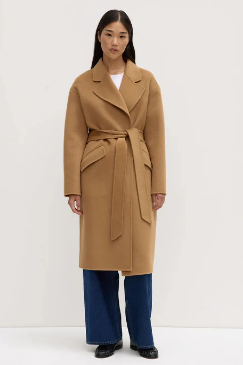 Assembly Label Sadie Camel Single Breasted Wool Coat