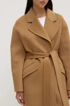 Assembly Label Sadie Camel Single Breasted Wool Coat