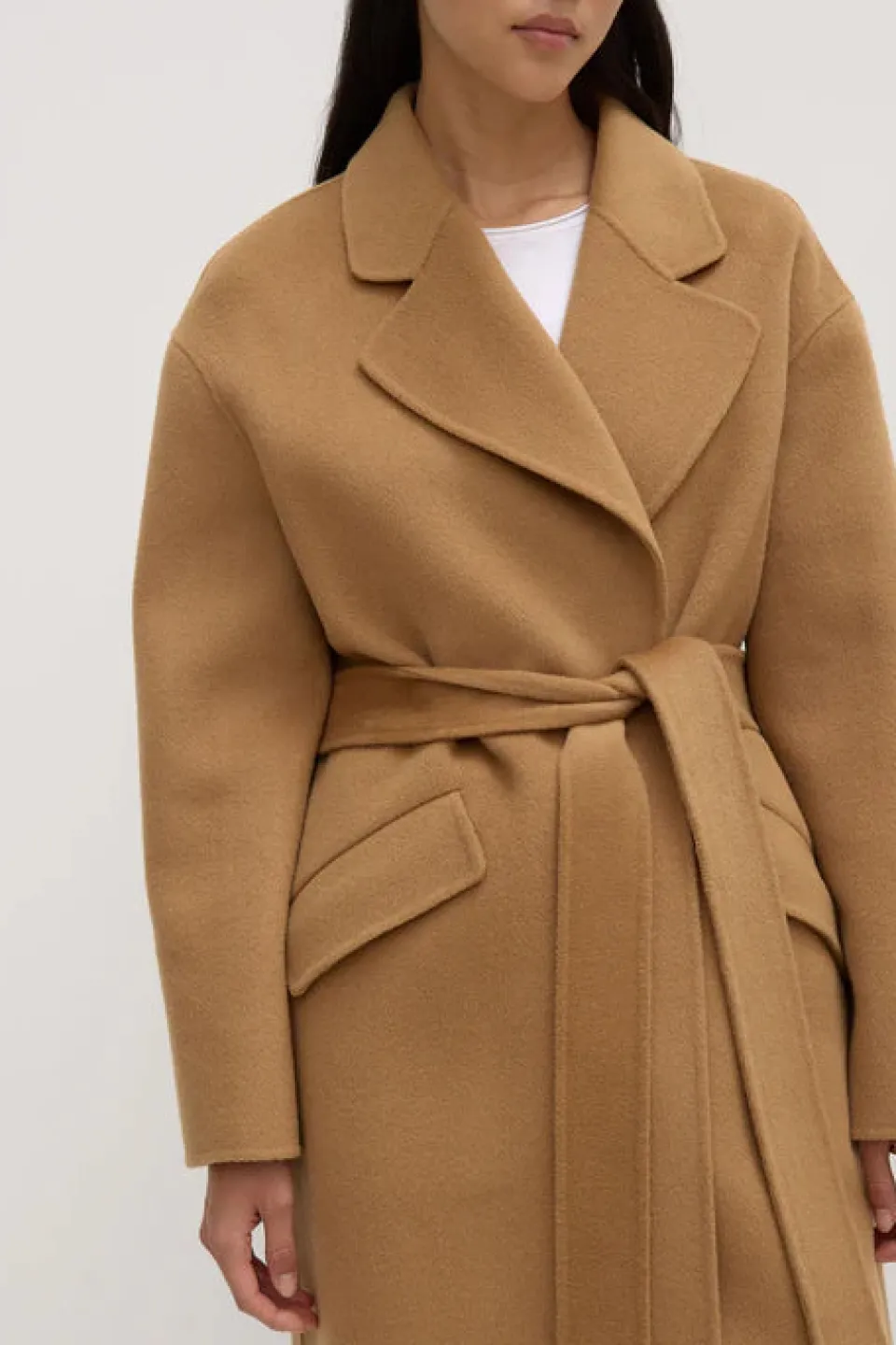 Assembly Label Sadie Camel Single Breasted Wool Coat