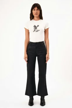 Rollas Sailor Black Scoop Coated Jean