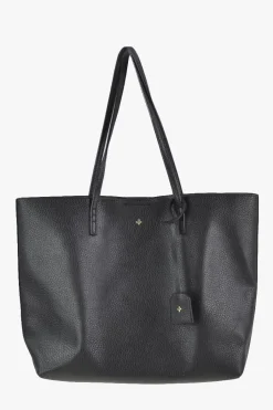 Peta + Jain Saint Black Pebble Vegan Leather Tote Bag