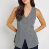 Stories be Told Scenic Charcoal Fitted Longline Vest