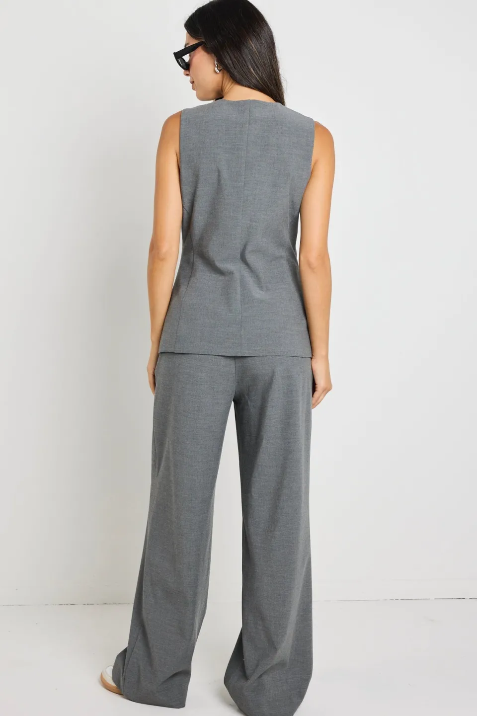 Stories be Told Scenic Charcoal Fitted Longline Vest