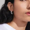 Pilgrim Scottie Recycled Silver Plated Hook Stud Earrings