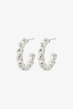 Pilgrim Scottie Recycled Silver Plated Hook Stud Earrings