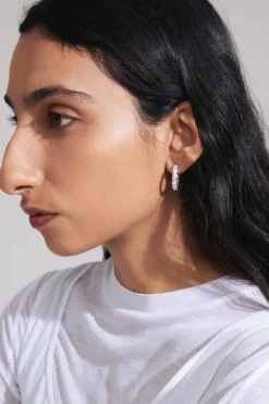 Pilgrim Scottie Recycled Silver Plated Hook Stud Earrings