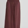 Ivy + Jack Seville Raisin Shirred Waist Maxi Skirt