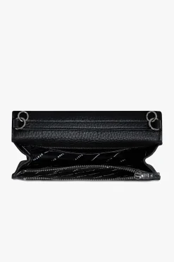 Status Anxiety She Burns Black Leather Crossbody Bag