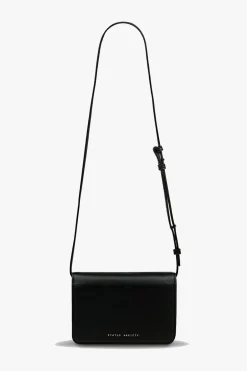 Status Anxiety She Burns Black Leather Crossbody Bag