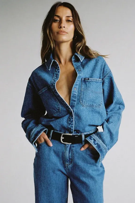 Lee Signature Indigo Dust Relaxed Denim Shirt