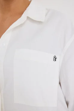 Stories be Told Signature Ivory Oxford Oversized Shirt