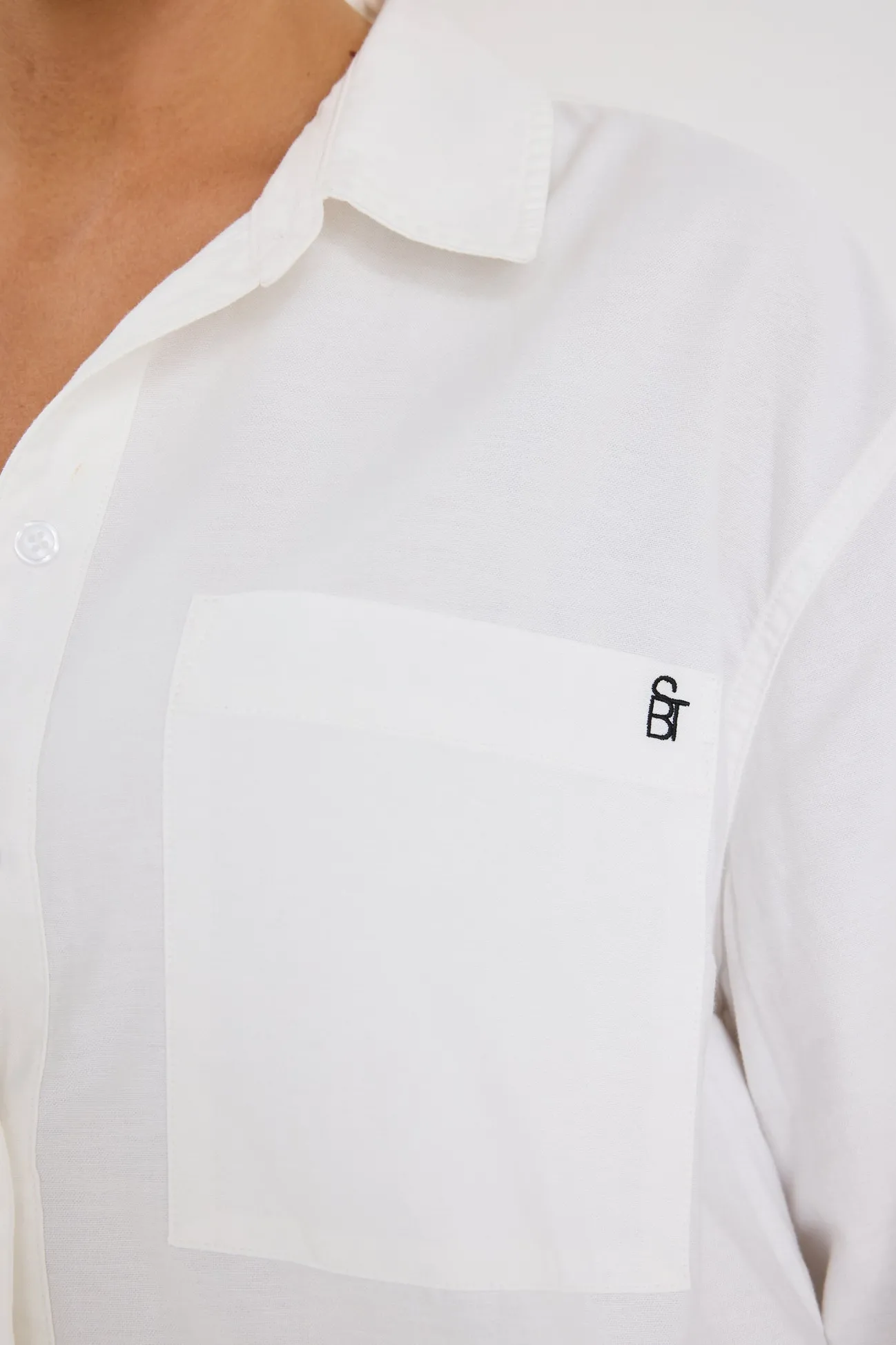 Stories be Told Signature Ivory Oxford Oversized Shirt