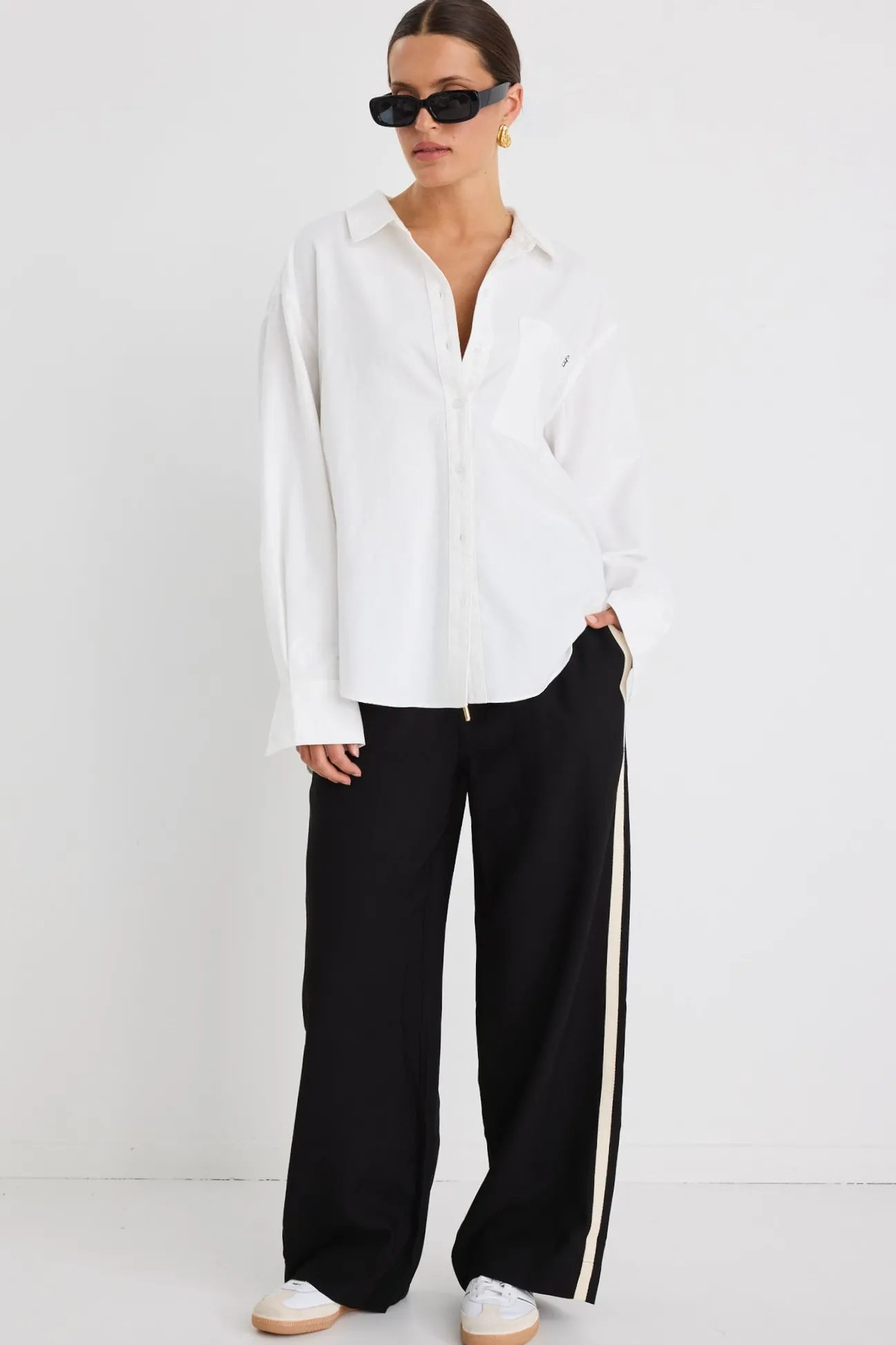 Stories be Told Signature Ivory Oxford Oversized Shirt