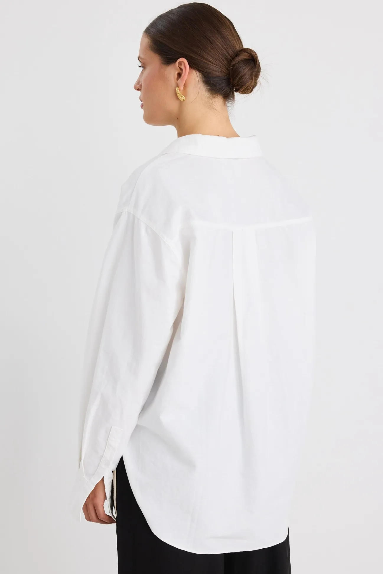 Stories be Told Signature Ivory Oxford Oversized Shirt