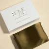 Home Lab 100% Silk Beauty Pair Pillowcases Olive 48x73cm