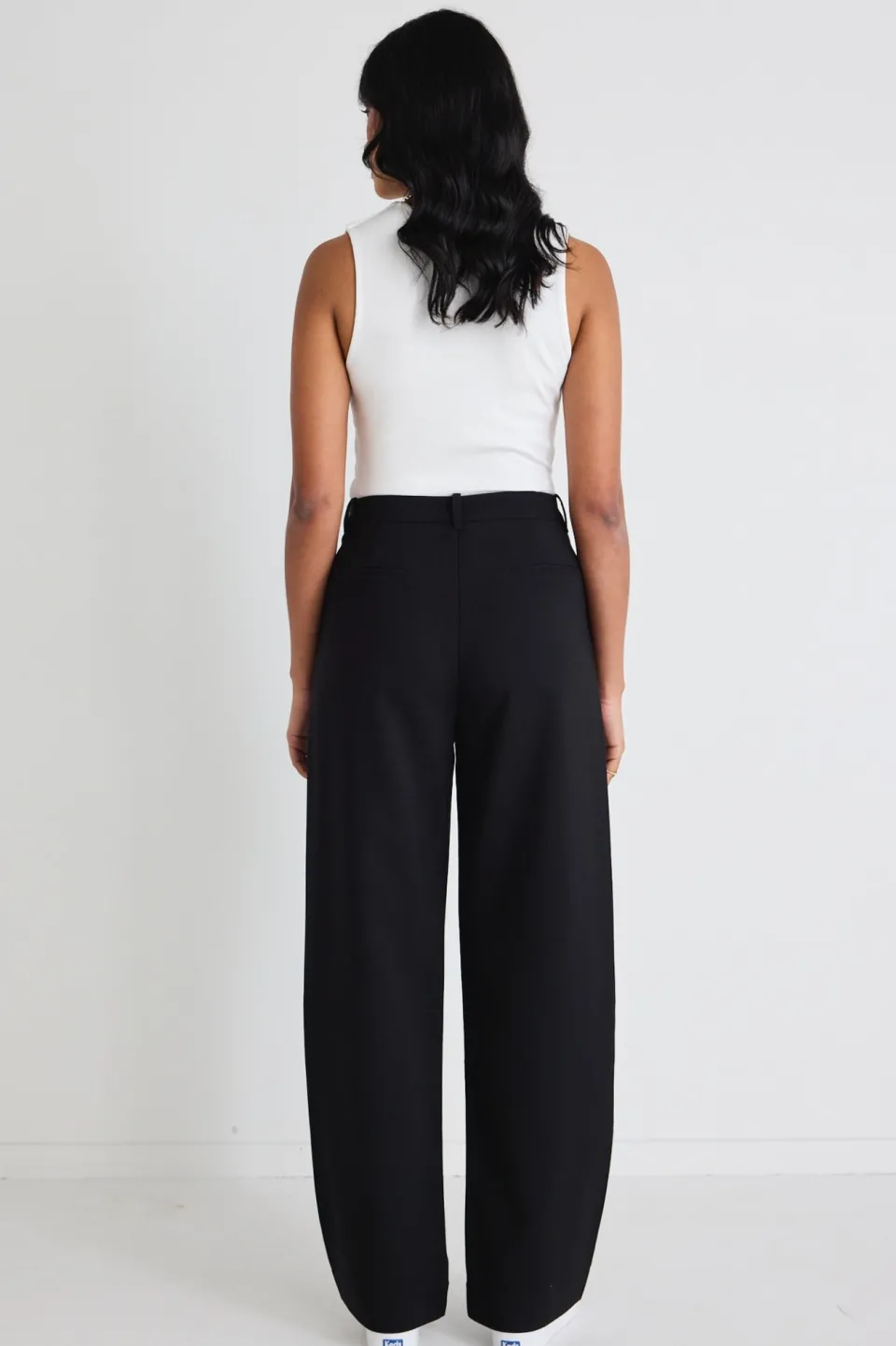 Among the Brave Sister Black Textured Wide Leg Pants