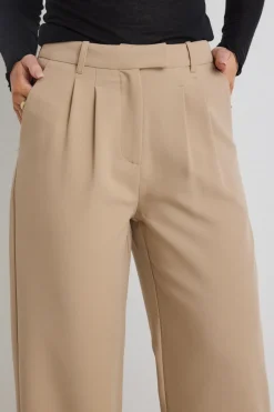 Among the Brave Sister Camel Textured Wide Leg Pants